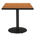 KFI 36 Square HPL Table Medium Oak (T36SQB1922BKMO)