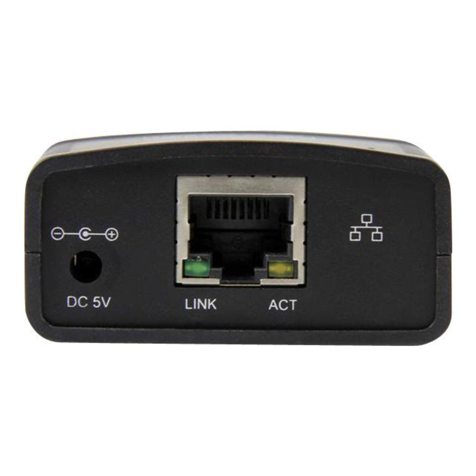 StarTech.com® PM1115U2 Black Ethernet to USB 2.0 Network LPR Print Server for Mac/PC