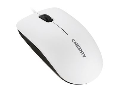 CHERRY MC 1000 USB 2.0 Wired Optical Mouse, White/Gray (JM-0800-0)