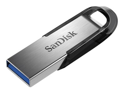 SanDisk® Ultra Flair 64GB 150 Mbps Read USB 3.0 Flash Drive, Silver (SDCZ73-064G-A46)