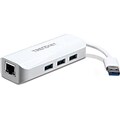 TRENDnet® TU3ETGH3 USB 3.0 to Gigabit Adapter/USB Hub