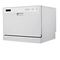 Midea 6 Place Setting Compact Countertop Dishwasher; White/Silver (MDC3203DWW3A)