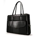Mobile Edge Laptop Handbag, Black Leather (MEGN1L)