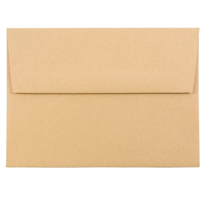 JAM Paper® A6 Passport Invitation Envelopes, 4.75 x 6.5, Ginger Brown Recycled, 50/Pack (11179I)