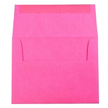 JAM Paper A2 Colored Invitation Envelopes, 4.375 x 5.75, Ultra Fuchsia Pink, 25/Pack (12844)