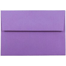 JAM Paper® 4Bar A1 Colored Invitation Envelopes, 3.625 x 5.125, Violet Purple Recycled, 25/Pack (158