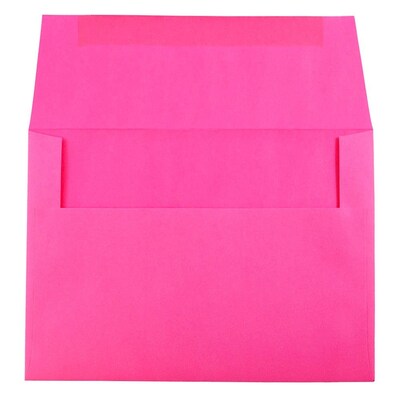 JAM Paper A7 Colored Invitation Envelopes, 5.25 x 7.25, Ultra Fuchsia Pink, 25/Pack (15916)