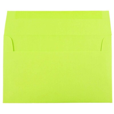 JAM Paper A10 Colored Invitation Envelopes, 6 x 9.5, Ultra Lime Green, Bulk 250/Box (20835H)