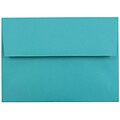 JAM Paper A7 Colored Invitation Envelopes, 5 1/4 x 7 1/4, Sea Blue Recycled, 50/Pack (27785I)