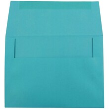 JAM Paper A7 Colored Invitation Envelopes, 5.25 x 7.25, Sea Blue Recycled, 25/Pack (27785)
