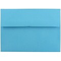 JAM Paper A7 Colored Invitation Envelopes, 5.25 x 7.25, Blue Recycled, 25/Pack (54093)