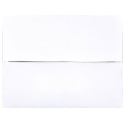 JAM Paper A2 Foil Lined Invitation Envelopes, 4.375 x 5.75, White with Red Foil, 25/Pack (72158)