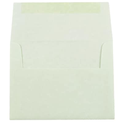 JAM Paper® A2 Parchment Invitation Envelopes, 4.375 x 5.75, Green Recycled, 25/Pack (75066)