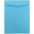 JAM Paper Open End Catalog Envelope, 9 x 12, Blue, 100/Box (80386)