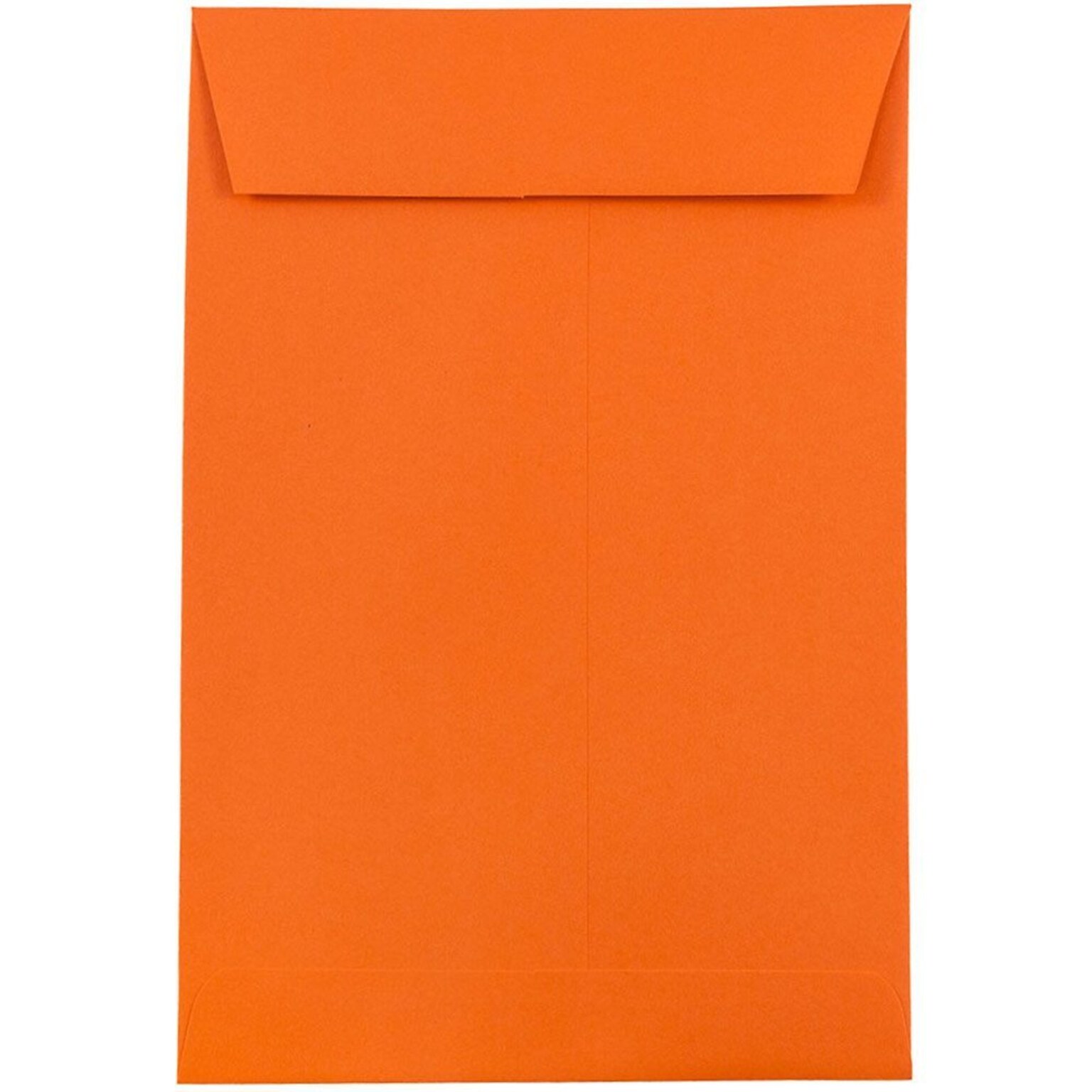 JAM Paper 6 x 9 Open End Catalog Colored Envelopes, Orange Recycled, 10/Pack (88129B)