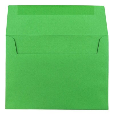 JAM Paper A8 Colored Invitation Envelopes, 5.5 x 8.125, Green Recycled, 25/Pack (95625)