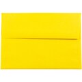 JAM Paper A7 Colored Invitation Envelopes, 5.25 x 7.25, Yellow Recycled, 25/Pack (96326)