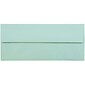 JAM Paper Open End #10 Business Envelope, 4 1/8" x 9 1/2", Aqua Blue, 50/Pack (1523976I)