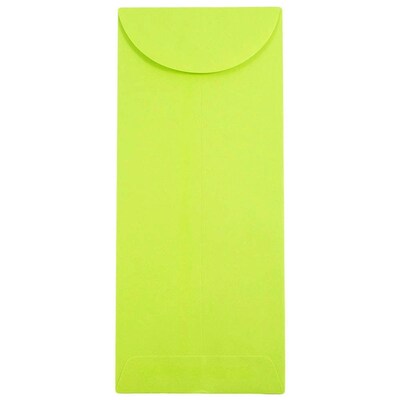 JAM Paper® #11 Policy Business Colored Envelopes, 4.5 x 10.375, Ultra Lime Green, Bulk 1000/Carton (3156392B)