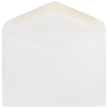 JAM Paper A7 Invitation Envelopes with V-Flap, 5.25 x 7.25, White, 25/Pack (4023210)