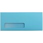 JAM Paper #10 Window Envelope, 4 1/8" x 9 1/2", Blue, 1000/Carton (5156476B)
