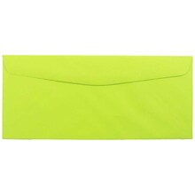 JAM Paper #10 Business Window Envelope, 4 1/8 x 9 1/2, Ultra Lime Green, 500/Pack (5156480H)