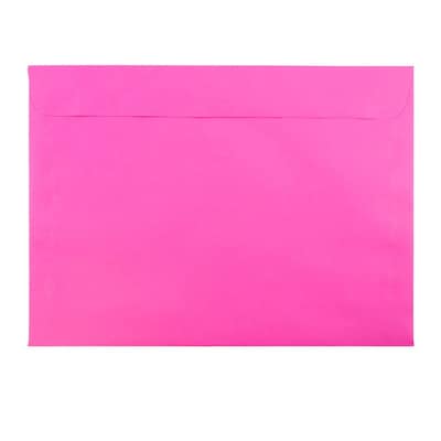 JAM Paper 9 x 12 Booklet Colored Envelopes, Ultra Fuchsia Pink, 25/Pack (5156770)