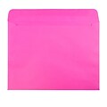 JAM Paper 9 x 12 Booklet Colored Envelopes, Ultra Fuchsia Pink, Bulk 1000/Carton (5156770B)