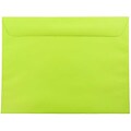 JAM Paper 9 x 12 Booklet Colored Envelopes, Ultra Lime Green, 25/Pack (5156771)