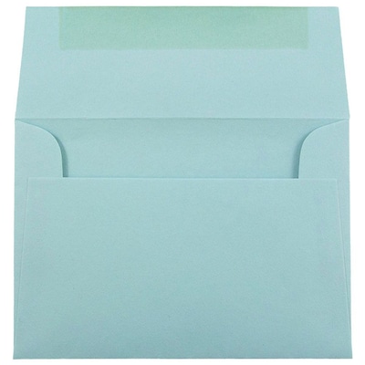 JAM Paper 4Bar A1 Invitation Envelopes, 3.625 x 5.125, Aqua Blue, 25/Pack (5157439)