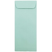 JAM Paper #10 Policy Business Envelopes, 4 1/8 x 9 1/2, Aqua Blue, 25/Pack (21520986)