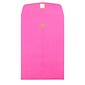 JAM Paper 6" x 9" Open End Catalog Colored Envelopes with Clasp Closure, Ultra Fuchsia Pink, 10/Pack (900909024B)