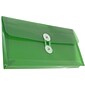JAM Paper® Plastic Envelopes with Button and String Tie Closure, #10 Business Booklet, 5.25 x 10, Green, 12/Pack (921B1GR)