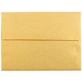 JAM Paper A6 Metallic Invitation Envelopes, 4.75 x 6.5, Stardream Gold, 25/Pack (GCST658)