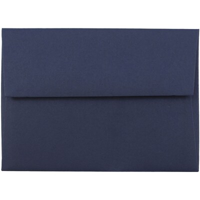 JAM Paper 4Bar A1 Invitation Envelopes, 3.625 x 5.125, Navy Blue, 25/Pack (LEBA917)