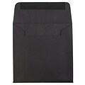 JAM Paper 5 x 5 Square Invitation Envelopes, Black Linen, 25/Pack (V01209)