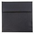 JAM Paper® 5.5 x 5.5 Square Invitation Envelopes, Black Linen, 50/Pack (V01210I)