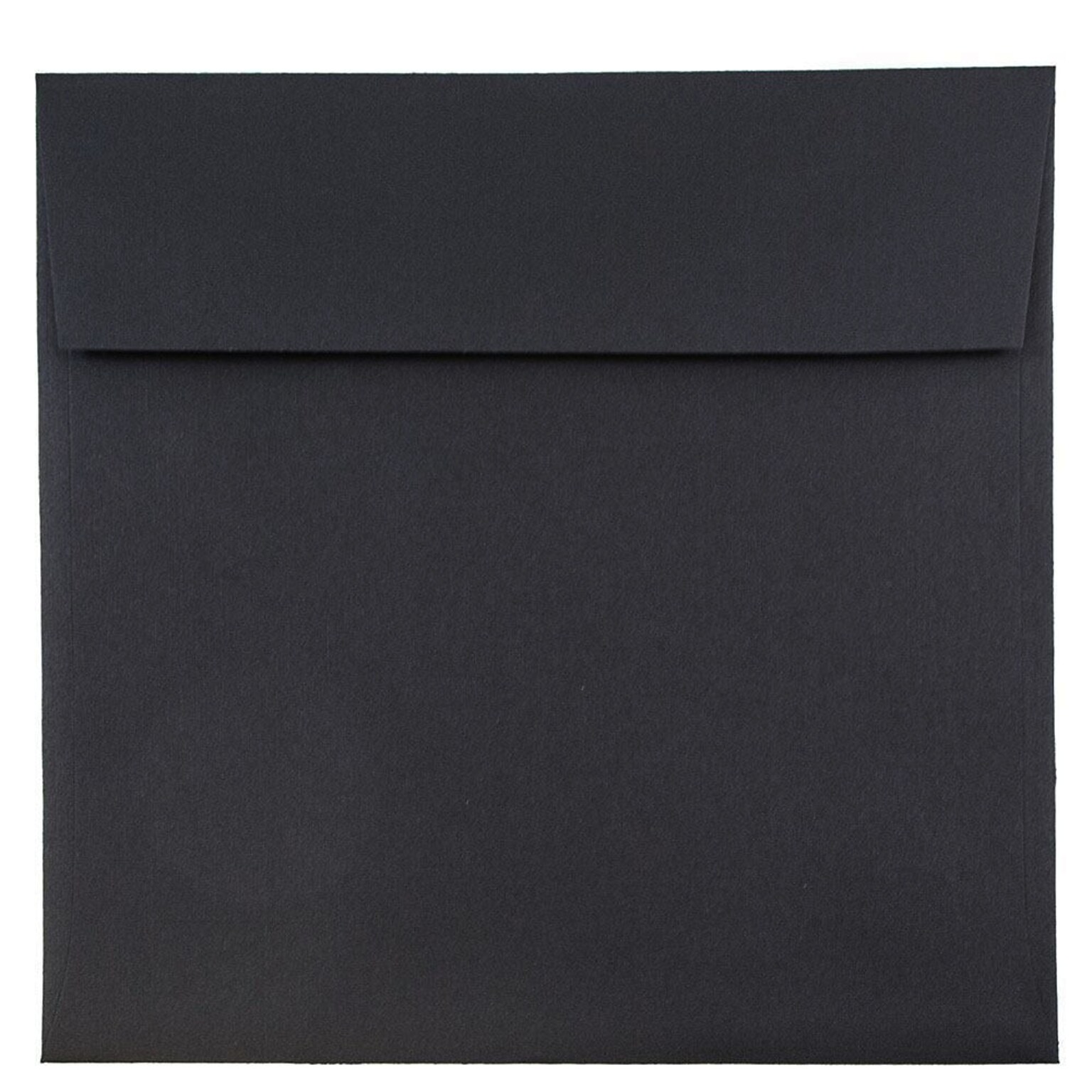 JAM Paper 8.5 x 8.5 Square Invitation Envelopes, Black Linen, 50/Pack (V01214I)