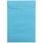 JAM Paper 6 x 9 Open End Catalog Colored Envelopes with Clasp Closure, Blue Recycled, 100/Pack (V0128123)