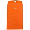 JAM Paper Open End Clasp Catalog Envelopes, 6 x 9, Orange Recycled, 100/Pack (V0128127)