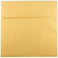 JAM Paper® 8.5 x 8.5 Square Metallic Invitation Envelopes, Stardream Gold, 25/Pack (V018319)