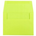 JAM Paper A2 Colored Invitation Envelopes, 4.375 x 5.75, Ultra Lime Green, 50/Pack (WDBH610I)