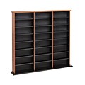 Prepac™ Triple Width Wall Storage, Cherry and Black