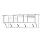 Prepac™ Sonoma Entryway Cubbie Shelf, 48" x 11.5", White