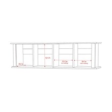 Prepac™ Wall Mounted Desk Hutch, 48 x 11.5, White (WHD-1348)