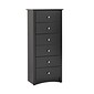 Prepac™ 53.25" Sonoma Tall 6 Drawer Chest, Black