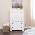 Prepac™ 45.25 Monterey 5 Drawer Chest; White (WDC-3345-K)