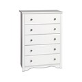 Prepac™ 45.25 Monterey 5 Drawer Chest; White (WDC-3345-K)