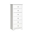 Prepac™ 53.25 Monterey Tall 6 Drawer Chest, White