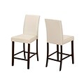 Monarch Specialties Ivory Leather-Look 2Pcs Counter Height Dining Chair ( I 1903 )